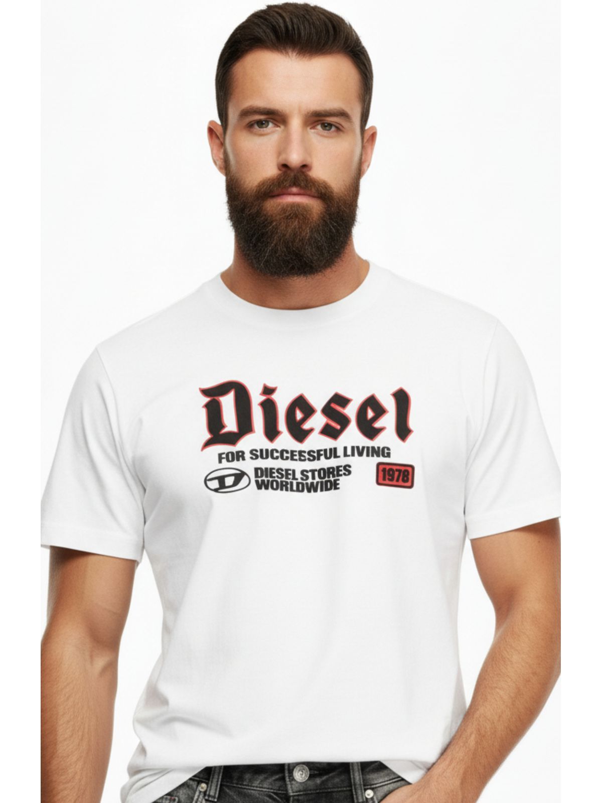 Camiseta Diesel - Branca - SP GRIFES - Camisetas Importadas no Atacado