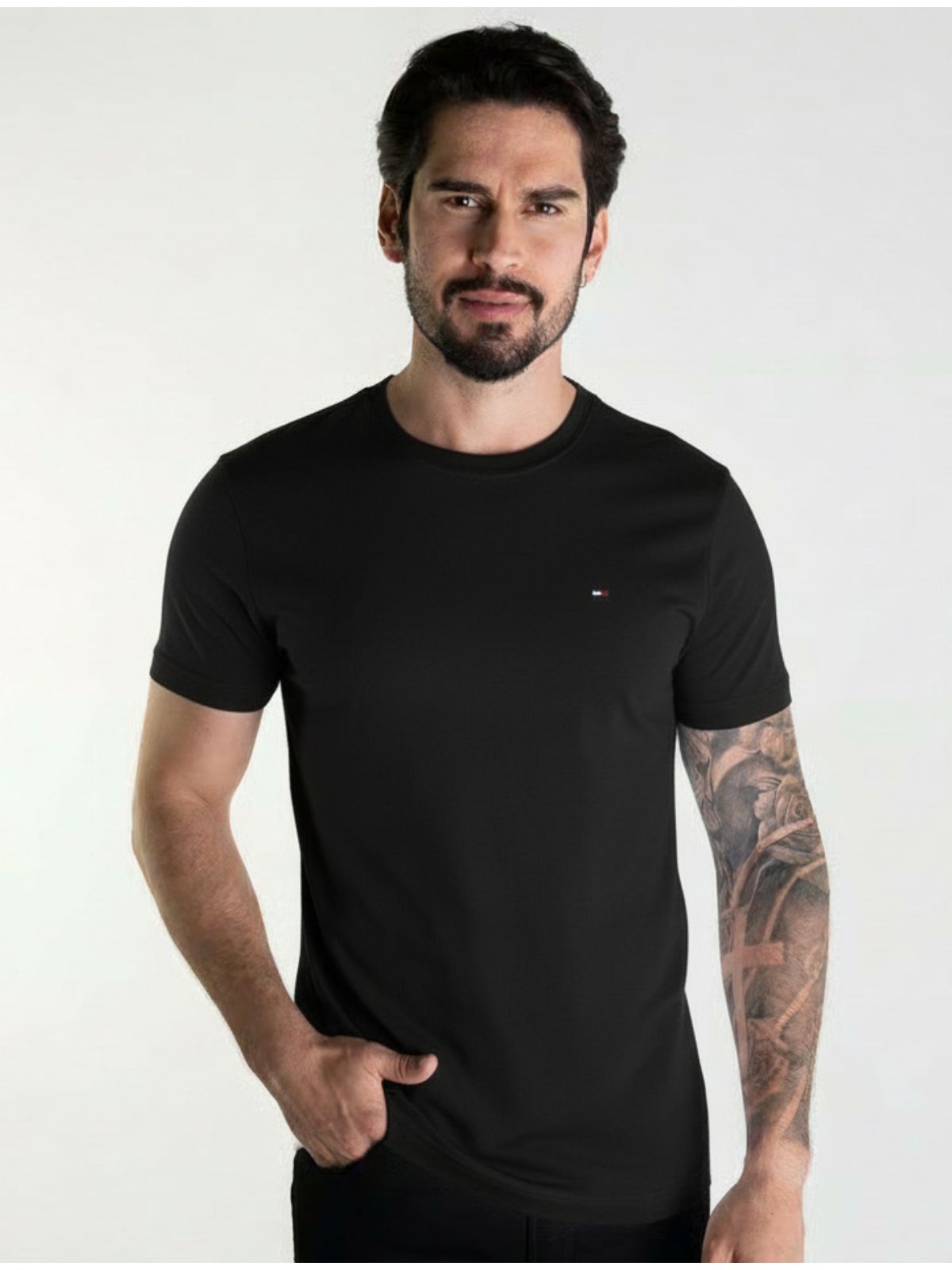 Camiseta Tommy Hilfiger Com Bag - Preto - SP GRIFES - Camisetas Importadas no Atacado