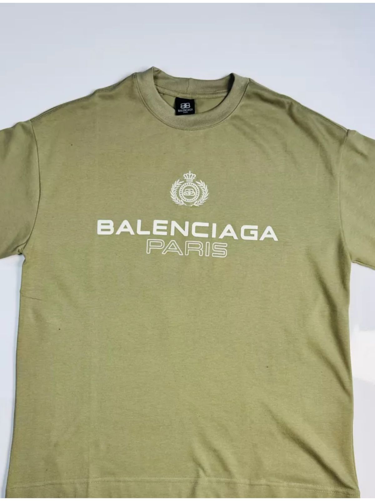 Camiseta Balenciaga Oversized - Bege - Malhão - SP GRIFES - Camisetas Importadas no Atacado