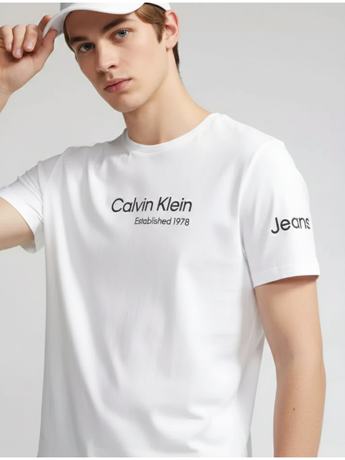 Camiseta Calvin Klein - Branca - Egípcia - SP GRIFES - Camisetas Importadas no Atacado