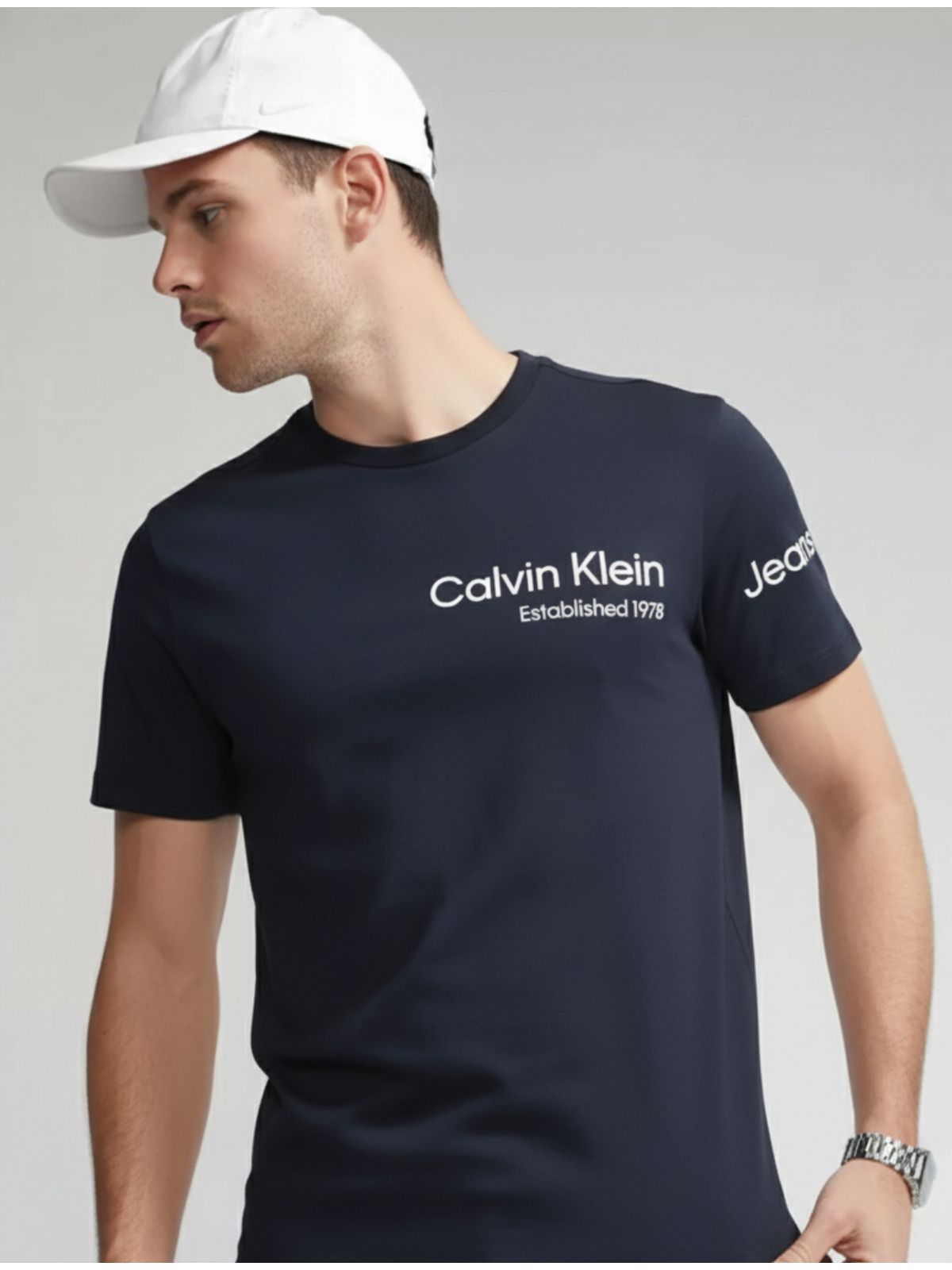 Camiseta Calvin Klein - Marinho - Egípcia - SP GRIFES - Camisetas Importadas no Atacado