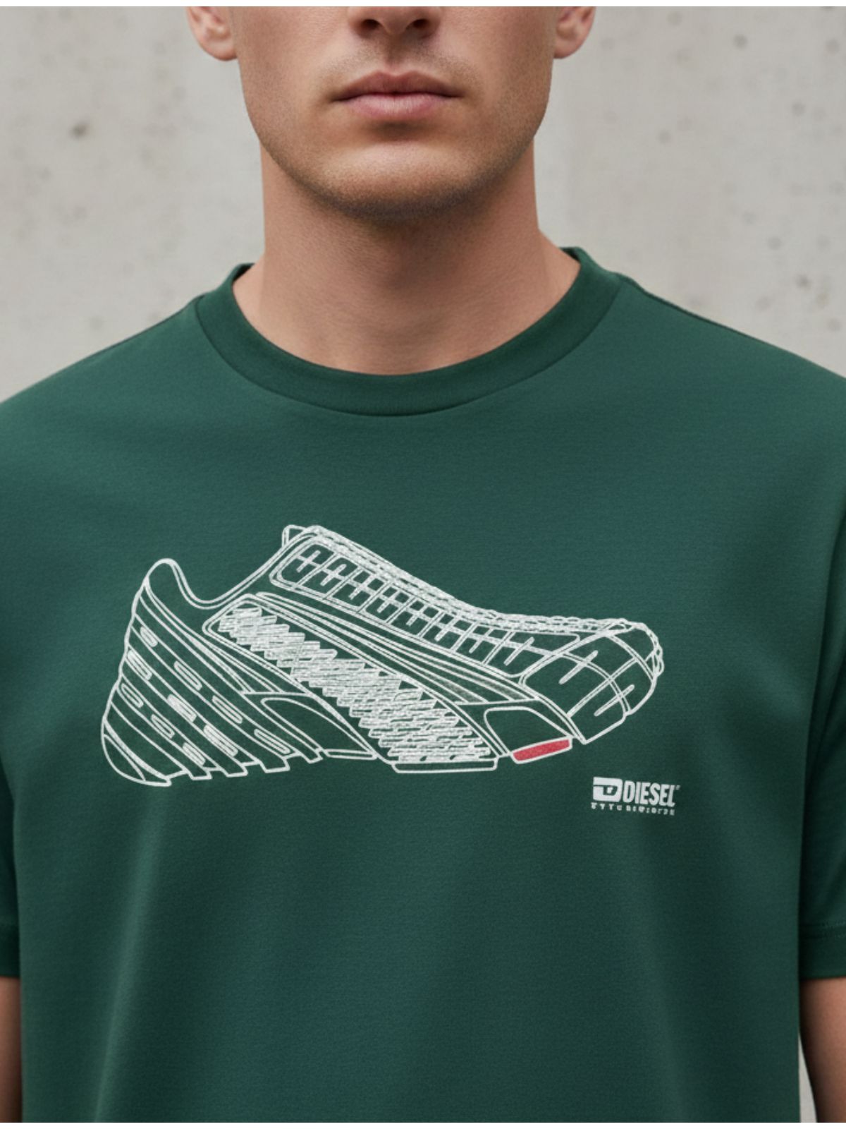 Camiseta Diesel - Verde escuro - SP GRIFES - Camisetas Importadas no Atacado