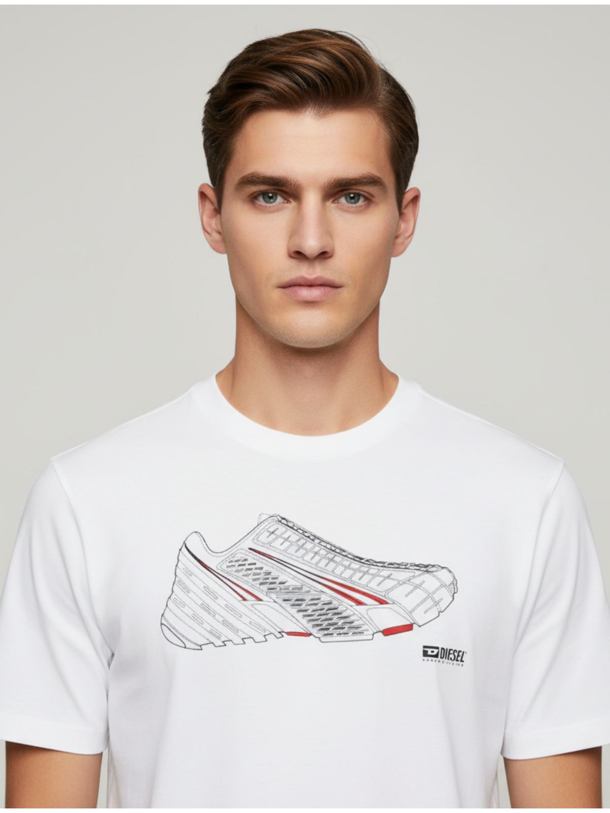 Camiseta Diesel - Branca - SP GRIFES - Camisetas Importadas no Atacado