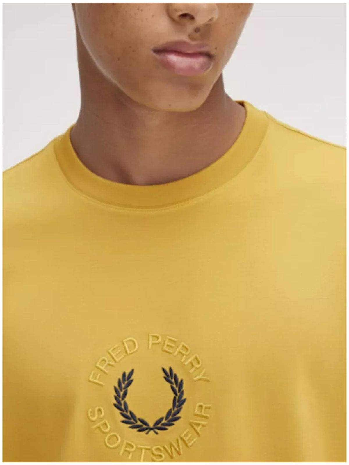Camiseta Fred Perry - Amarelo - Bordada - Egípcia - SP GRIFES - Camisetas Importadas no Atacado