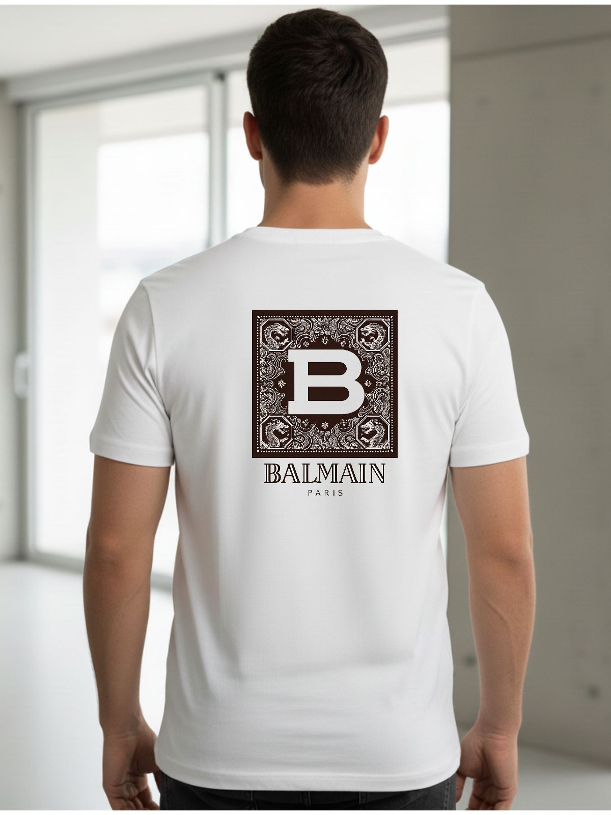 Camiseta Balmain - Branca - Chinesa - SP GRIFES - Camisetas Importadas no Atacado