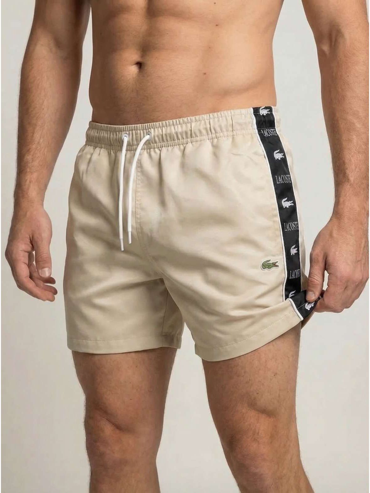 SHORT LACOSTE - SAND - SP GRIFES - Camisetas Importadas no Atacado