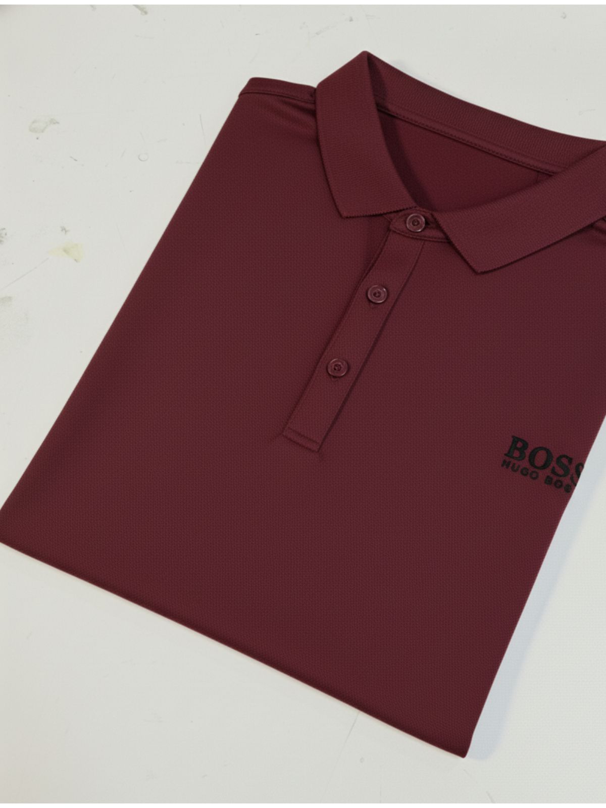 Gola polo poliamida chinês Hugo Boss - Vinho - SP GRIFES - Camisetas Importadas no Atacado