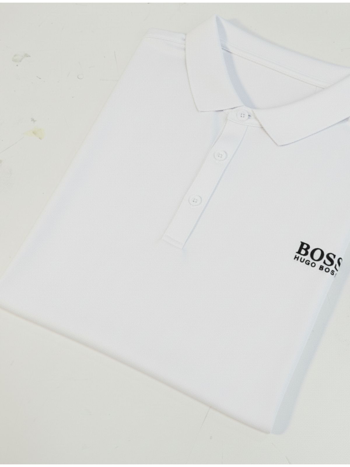 Gola polo poliamida chinês Hugo Boss - Branca - SP GRIFES - Camisetas Importadas no Atacado