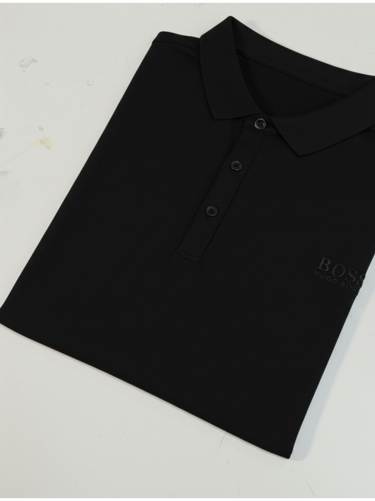 Gola polo poliamida chinês Hugo Boss - Preta - SP GRIFES - Camisetas Importadas no Atacado