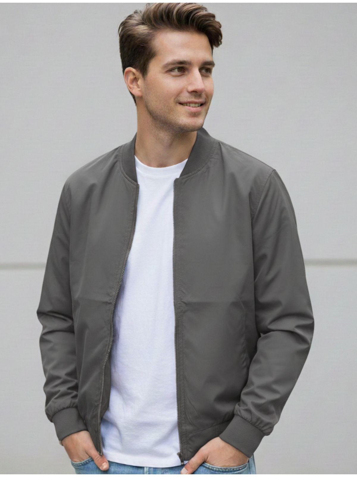 Jaqueta Zara Importada- Grafite - SP GRIFES - Camisetas Importadas no Atacado