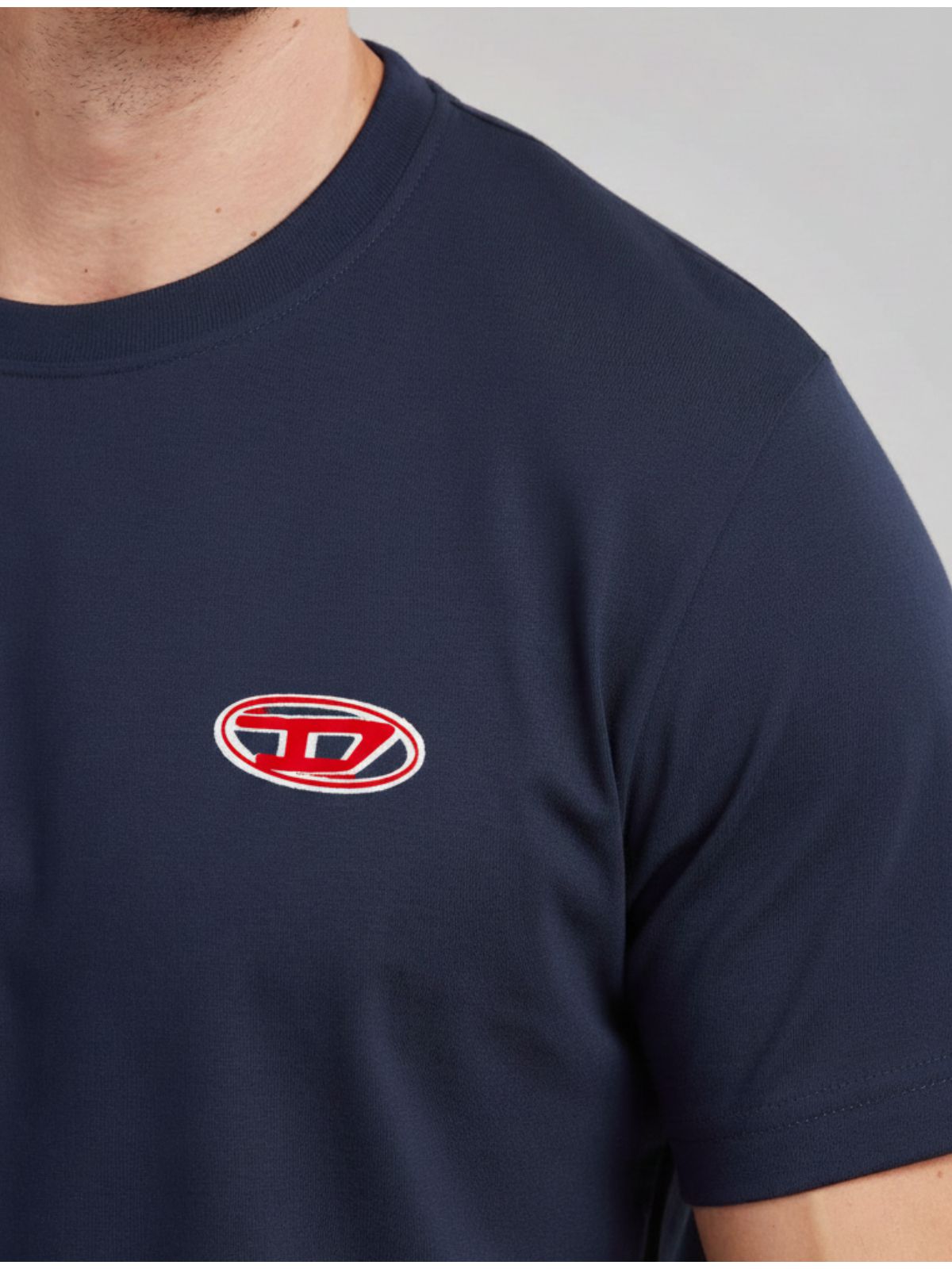 Camiseta Diesel Bordada- Marinho - SP GRIFES - Camisetas Importadas no Atacado