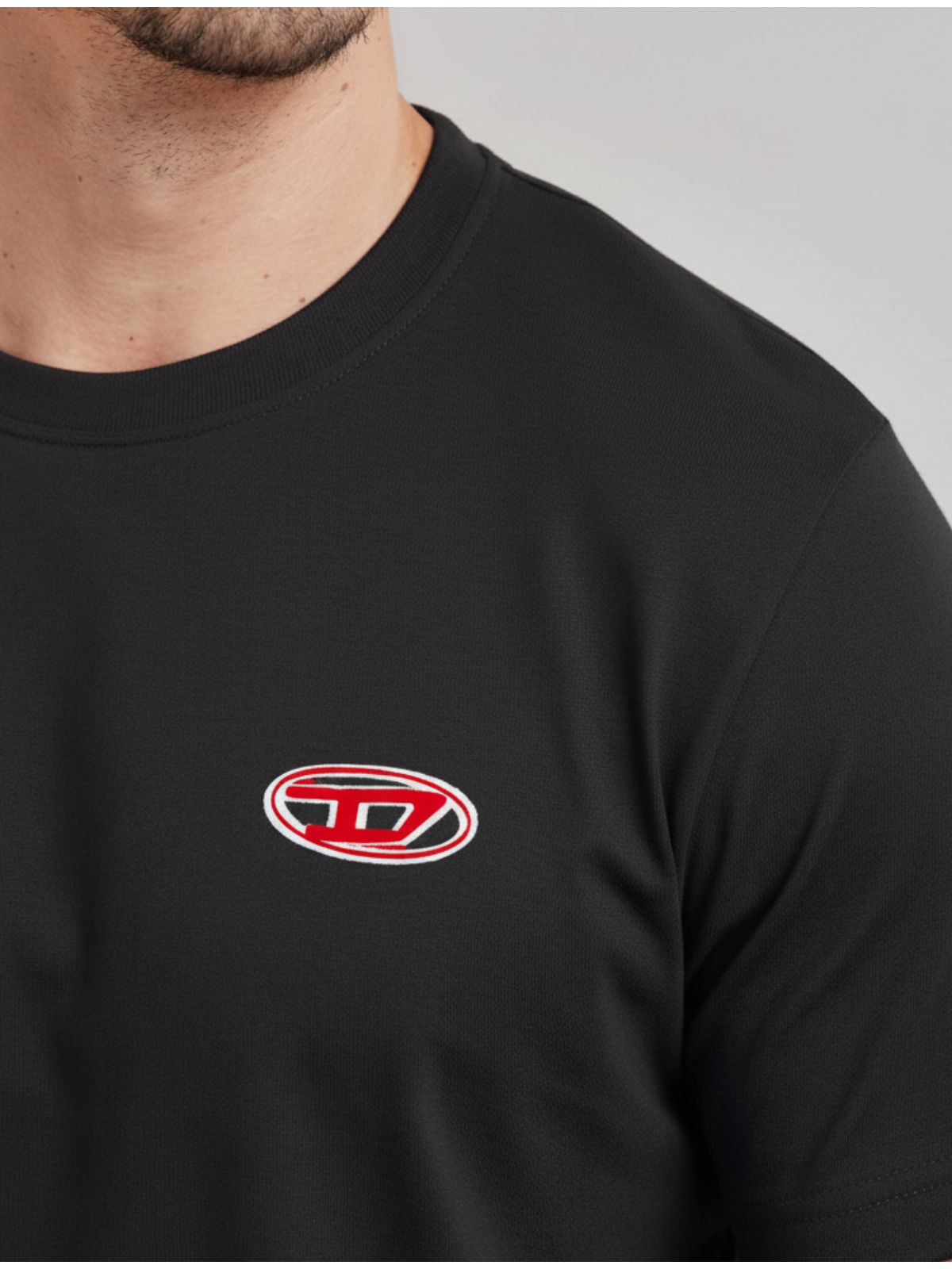 Camiseta Diesel Bordada- Preto - SP GRIFES - Camisetas Importadas no Atacado