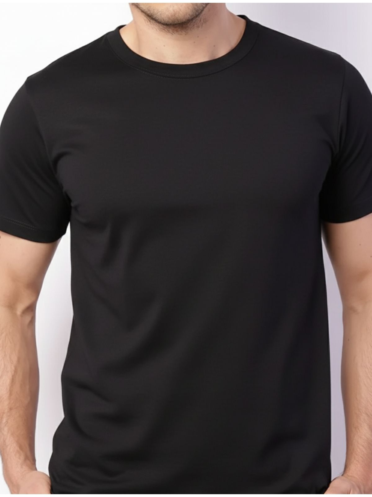 CAMISETA TERMOCOLADA - PRETA - SP GRIFES - Camisetas Importadas no Atacado