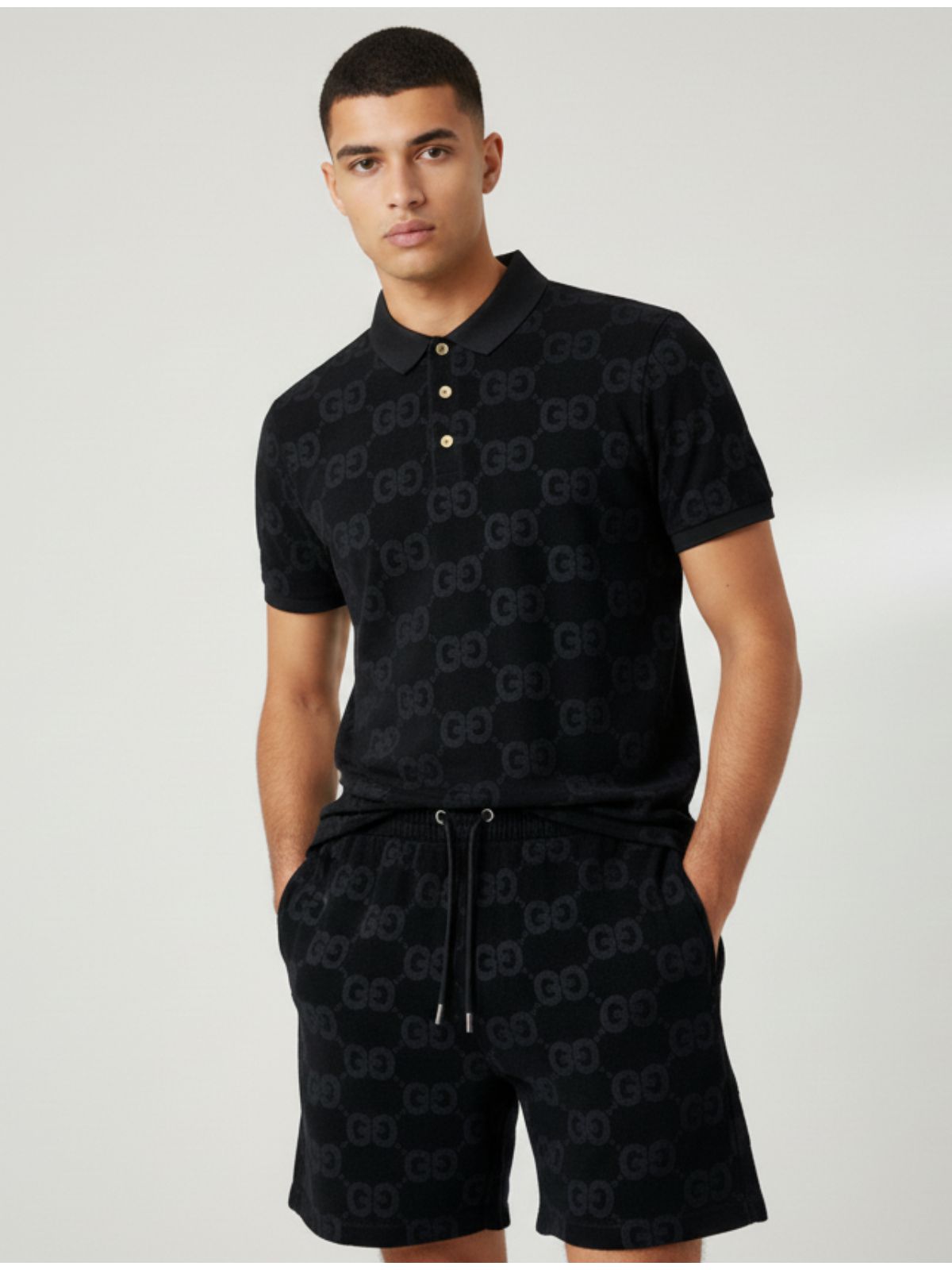 Conjunto Gucci - PRETO - SP GRIFES - Camisetas Importadas no Atacado