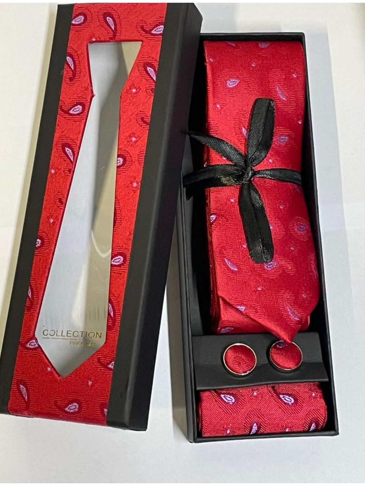 Caixa com Gravata - Vermelha - SP GRIFES - Camisetas Importadas no Atacado