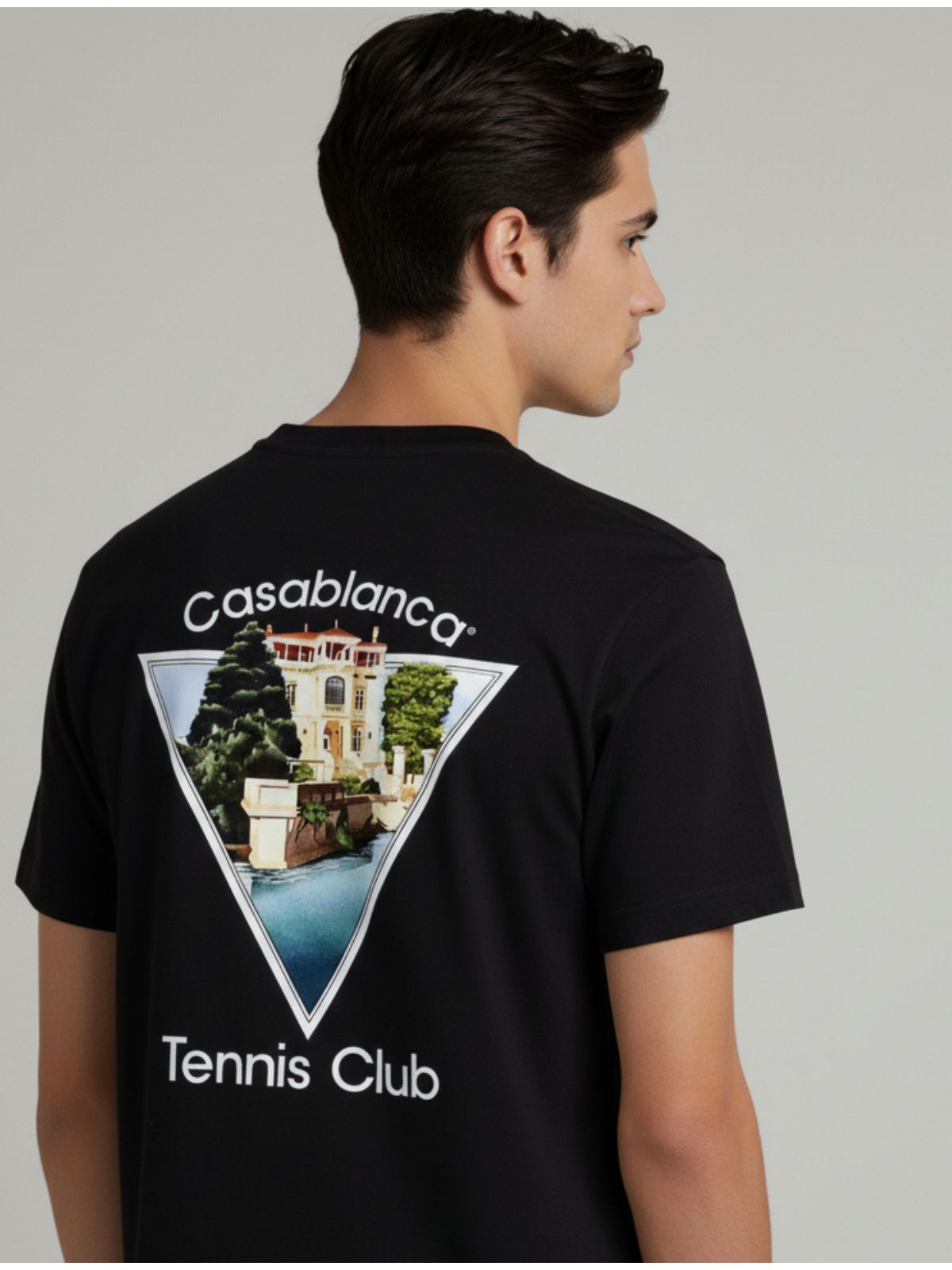 Camiseta Casa Blanca Tenis Club Preta - Chinesa - SP GRIFES - Camisetas Importadas no Atacado