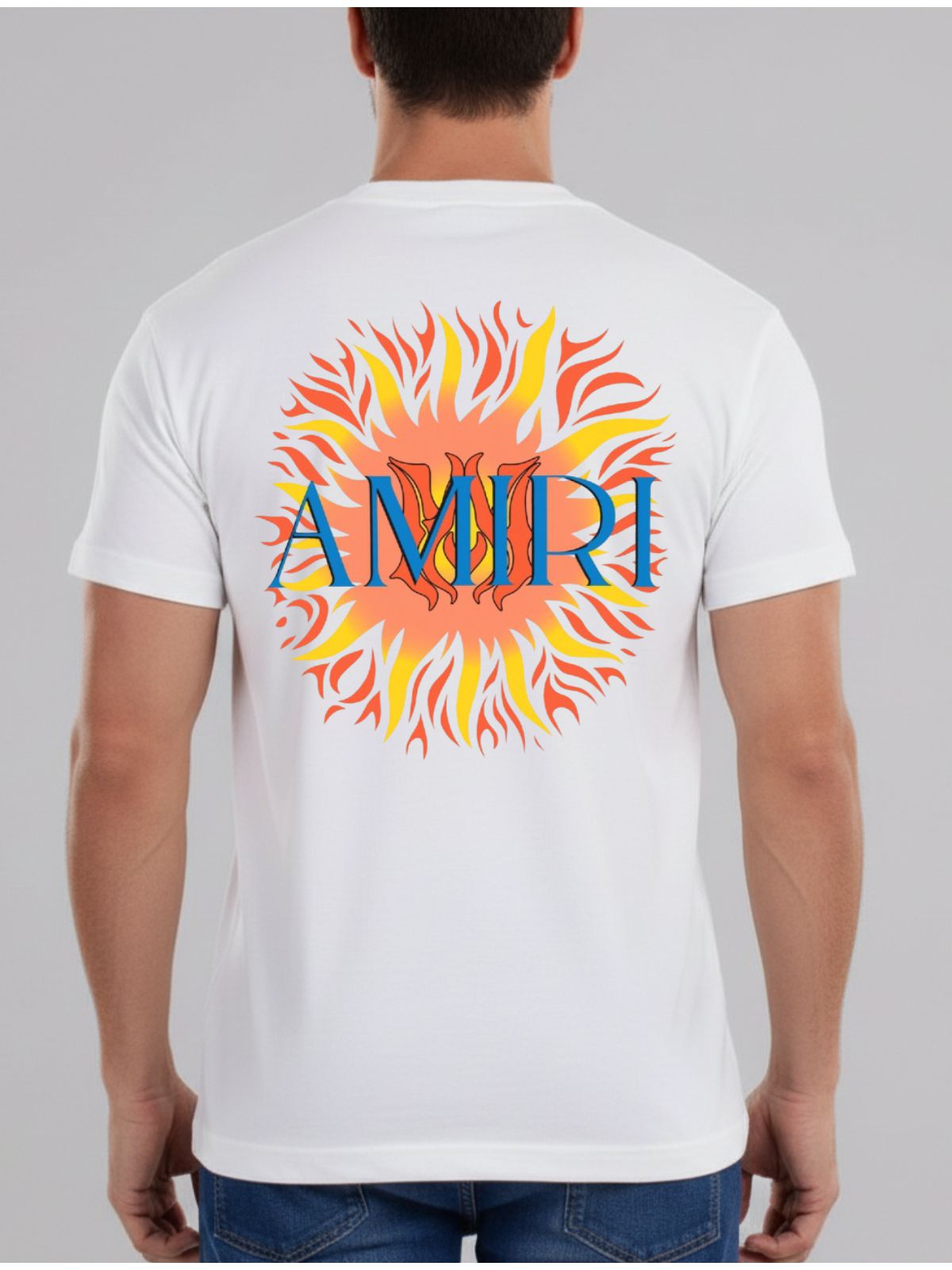 Camiseta Amiri - Branca - Chinesa Encorpada - SP GRIFES - Camisetas Importadas no Atacado