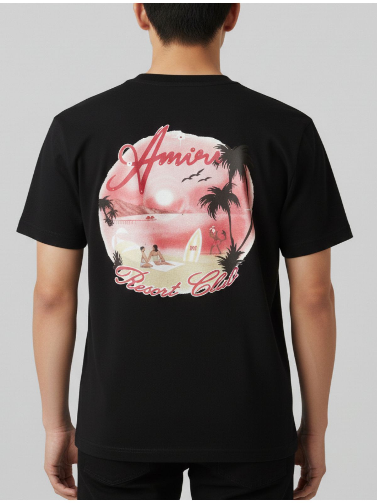 Camiseta Amiri - Preta - Chinesa Encorpada - SP GRIFES - Camisetas Importadas no Atacado