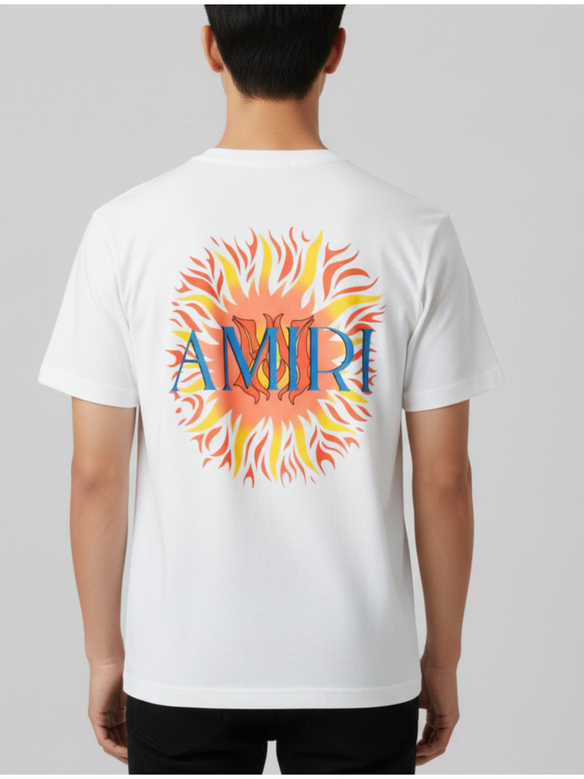 Camiseta Amiri - Branca - Chinesa Encorpada - SP GRIFES - Camisetas Importadas no Atacado