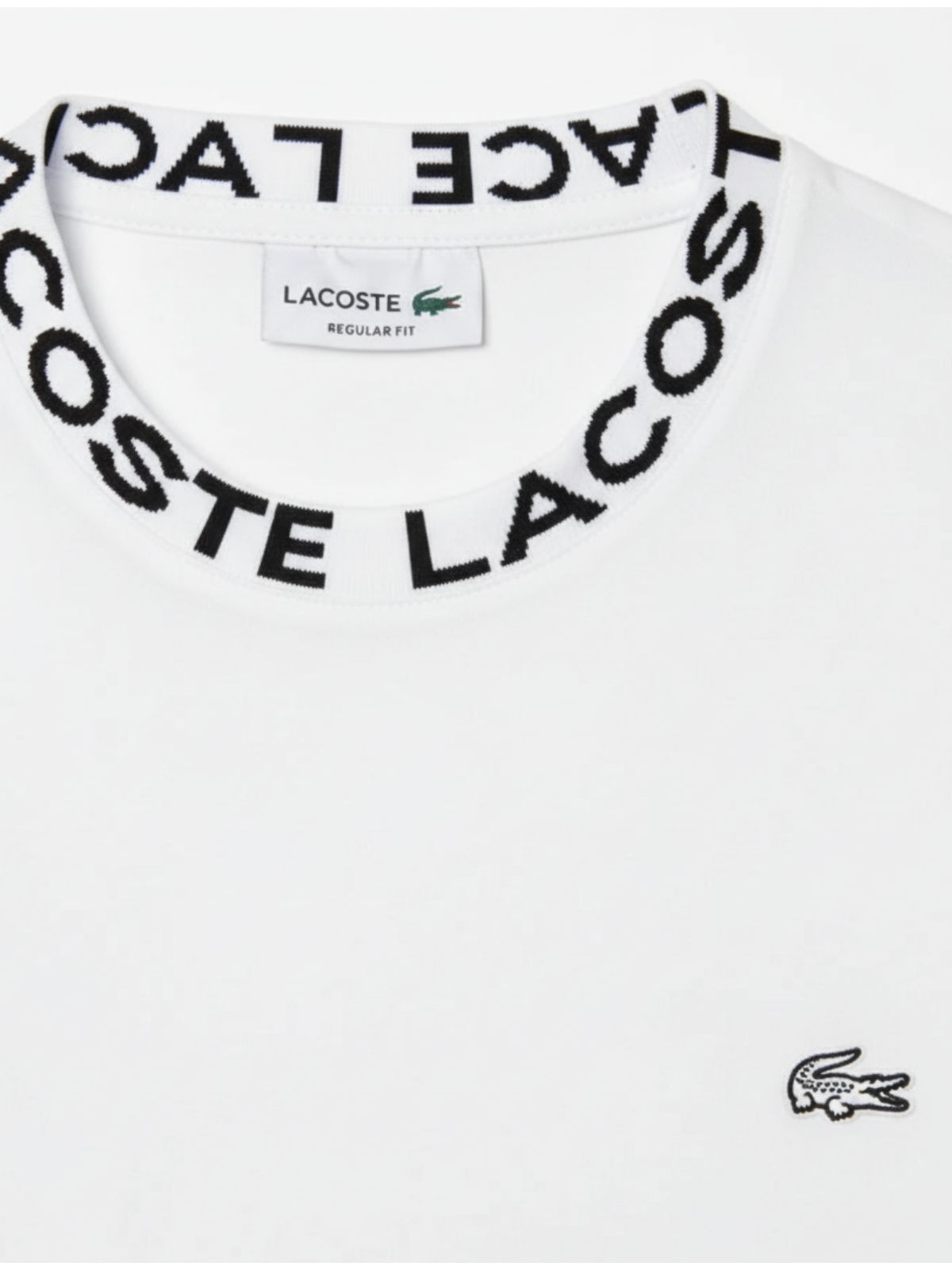 Camiseta Lacoste Gola Diferenciada - Branca - Egíp... - SP GRIFES - Camisetas Importadas no Atacado