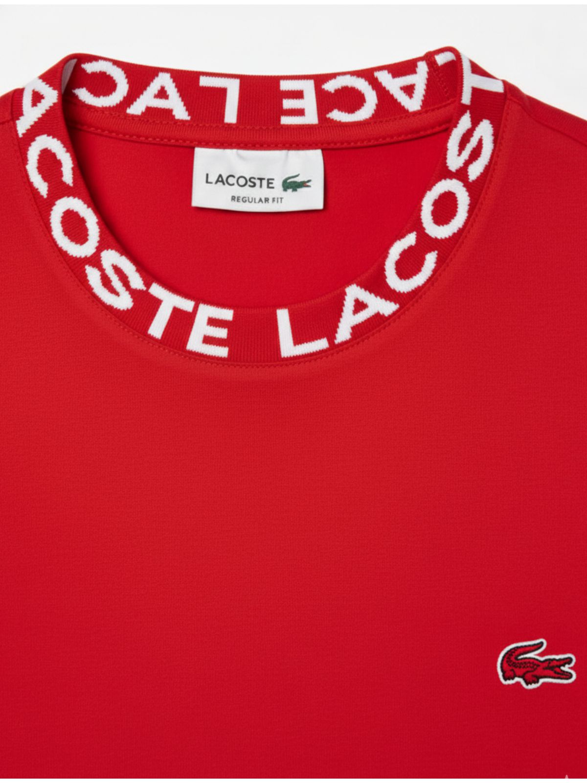 Camiseta Lacoste Gola Diferenciada - Vermelha - Eg... - SP GRIFES - Camisetas Importadas no Atacado