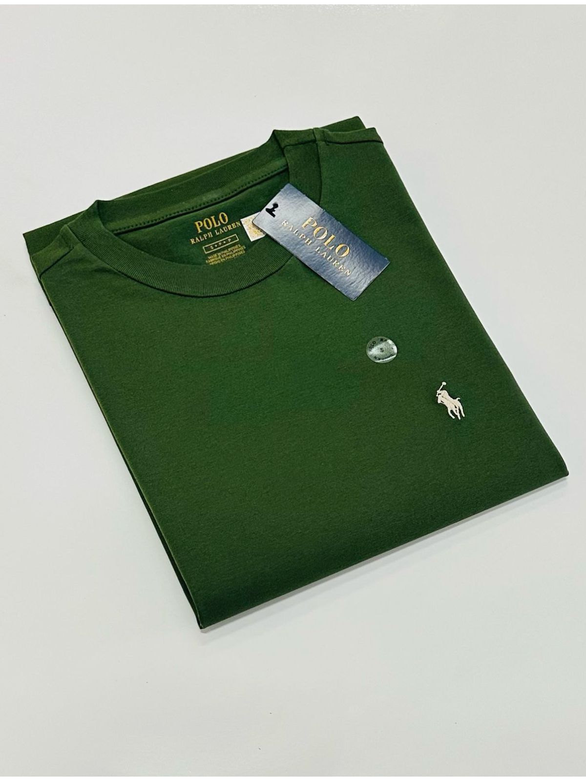 Camiseta Ralph Lauren - Verde Escuro - Egípcia - SP GRIFES - Camisetas Importadas no Atacado