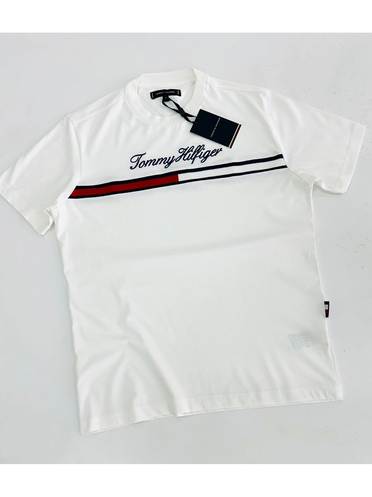 Camiseta Tommy Hilfiger Branca - Egípcia - SP GRIFES - Camisetas Importadas no Atacado