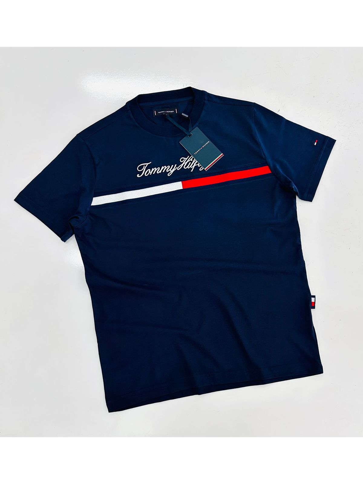 Camiseta Tommy Hilfiger Azul Marinho - Egípcia - SP GRIFES - Camisetas Importadas no Atacado