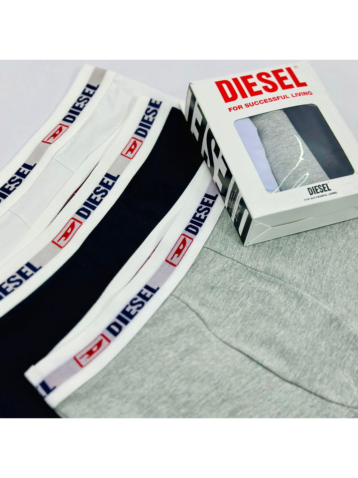Kit 3 Cueca Diesel- Com Caixa - SP GRIFES - Camisetas Importadas no Atacado