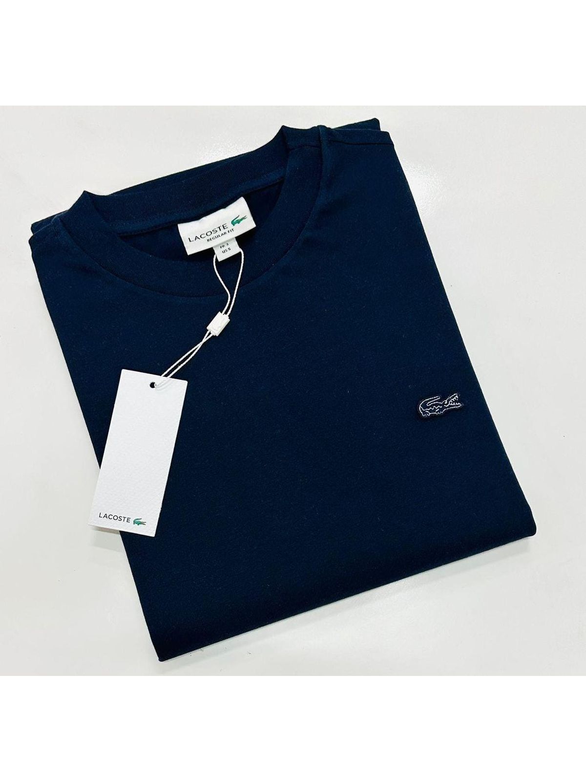 Camiseta Lacoste Monocromática - Azul Marinho - SP GRIFES - Camisetas Importadas no Atacado