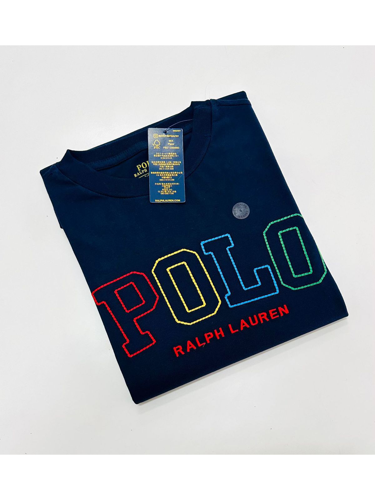 Camiseta Ralph Lauren - Azul Marinho - SP GRIFES - Camisetas Importadas no Atacado
