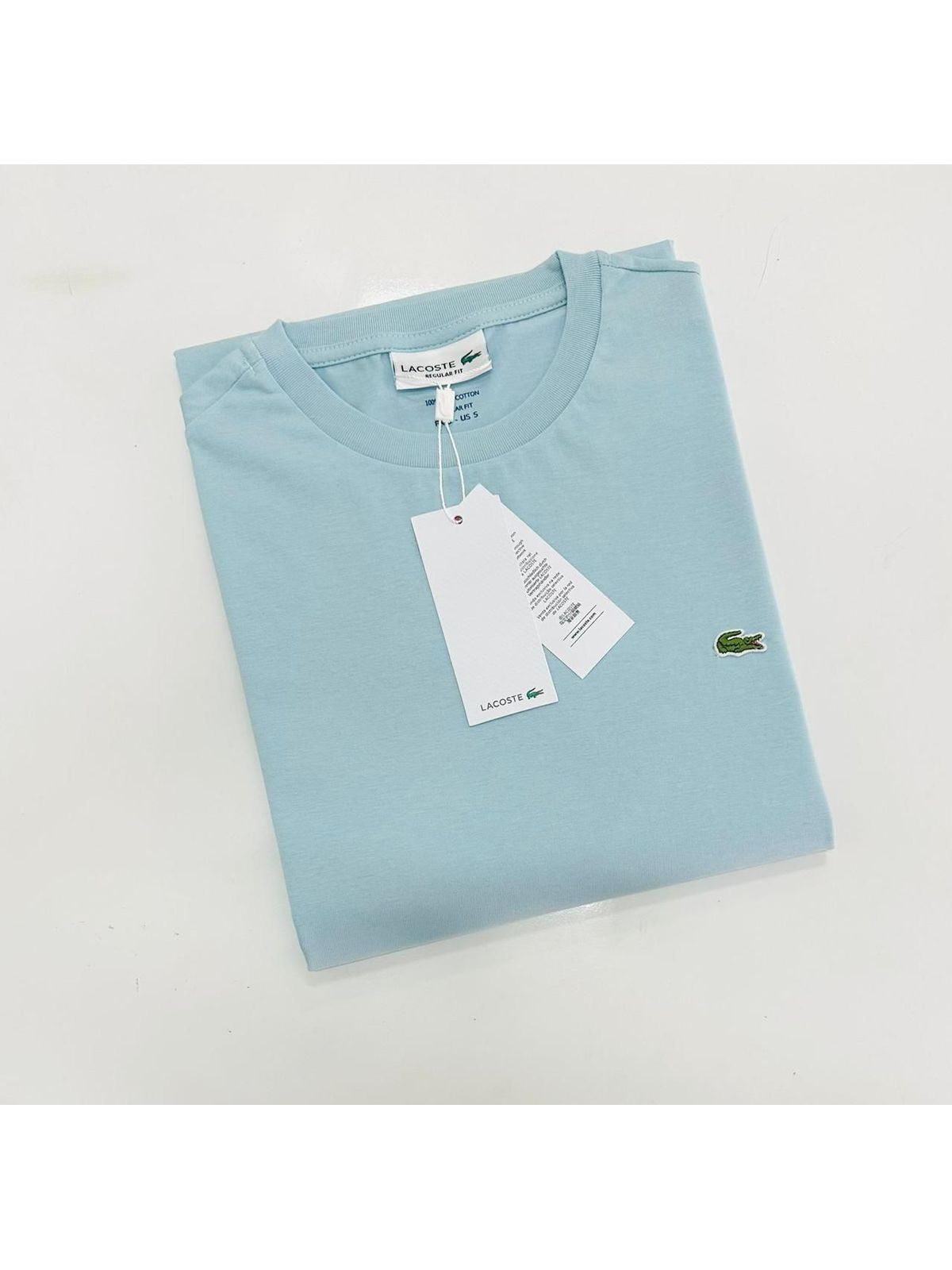 Camiseta Lacoste - Azul Claro - SP GRIFES - Camisetas Importadas no Atacado