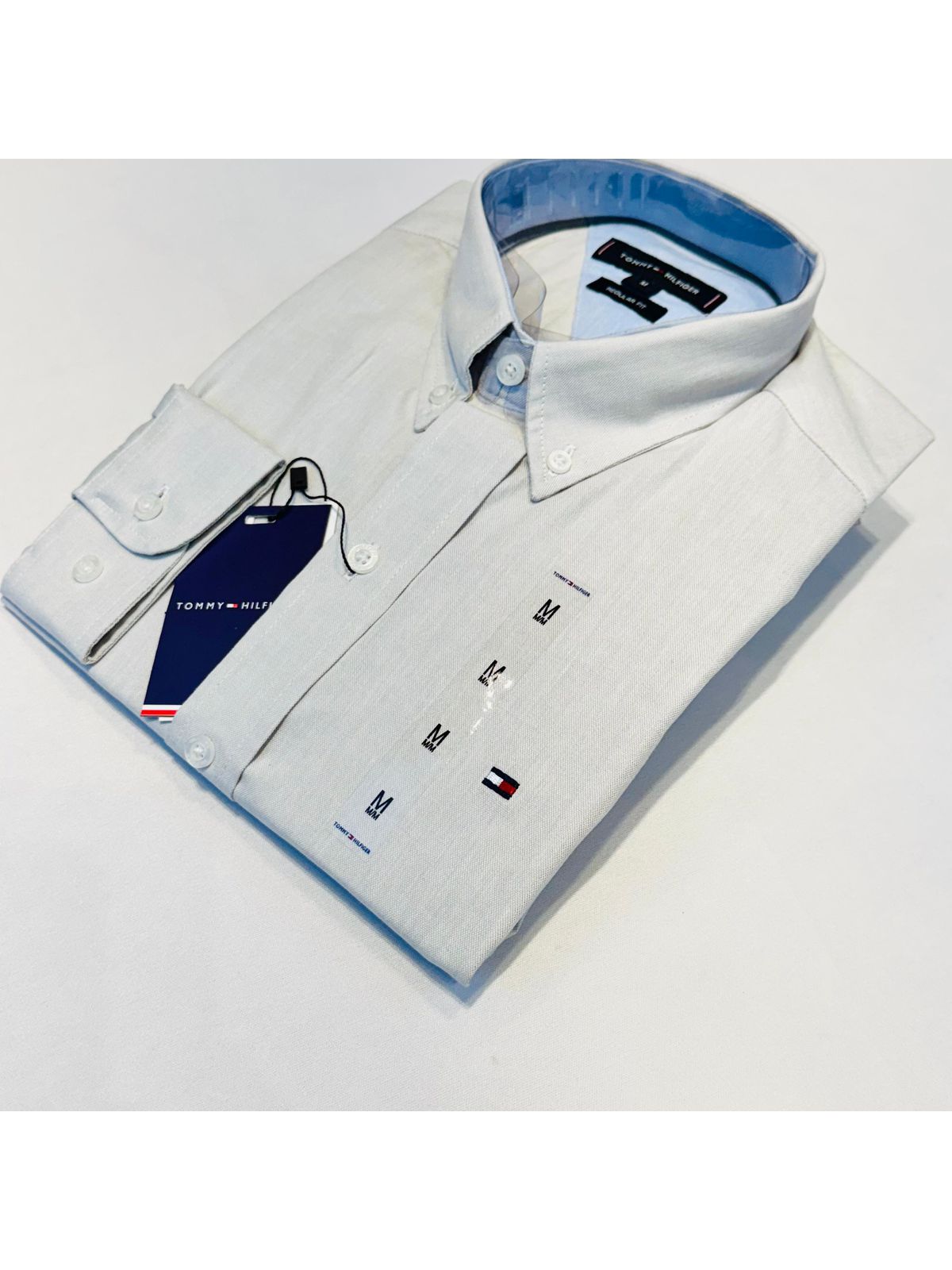 Social Tommy Hilfiger Oxford - Cinza - SP GRIFES - Camisetas Importadas no Atacado