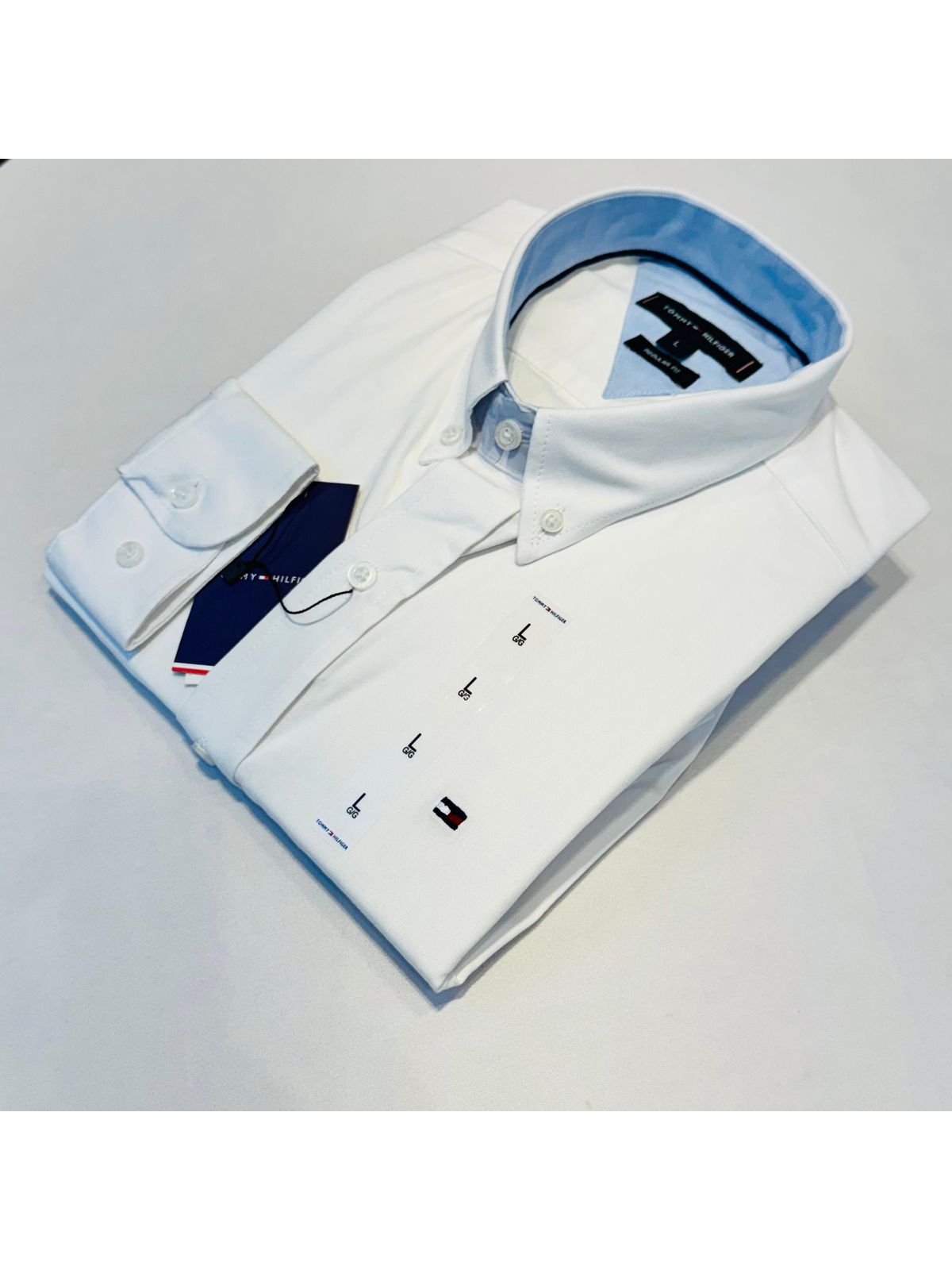 Social Tommy Hilfiger Oxford - Branca - SP GRIFES - Camisetas Importadas no Atacado