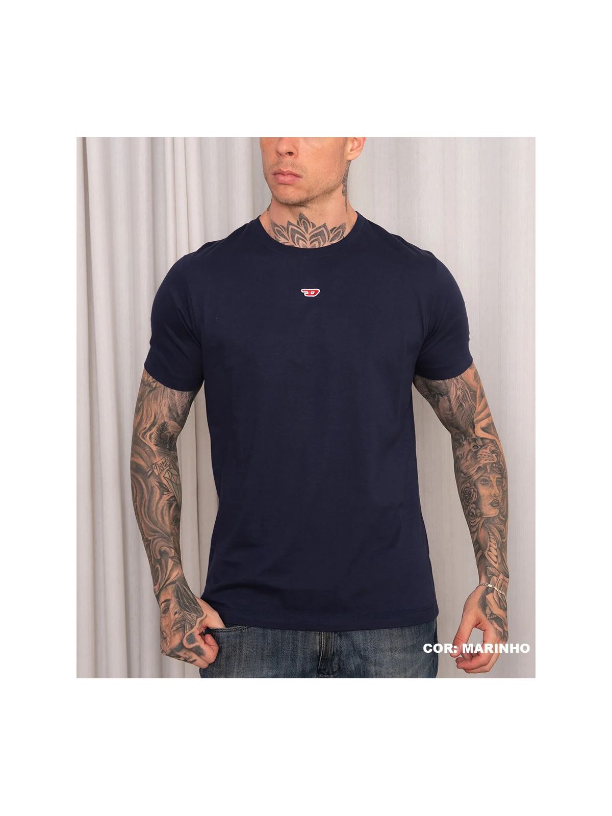 Camiseta Diesel - Marinho - SP GRIFES - Camisetas Importadas no Atacado