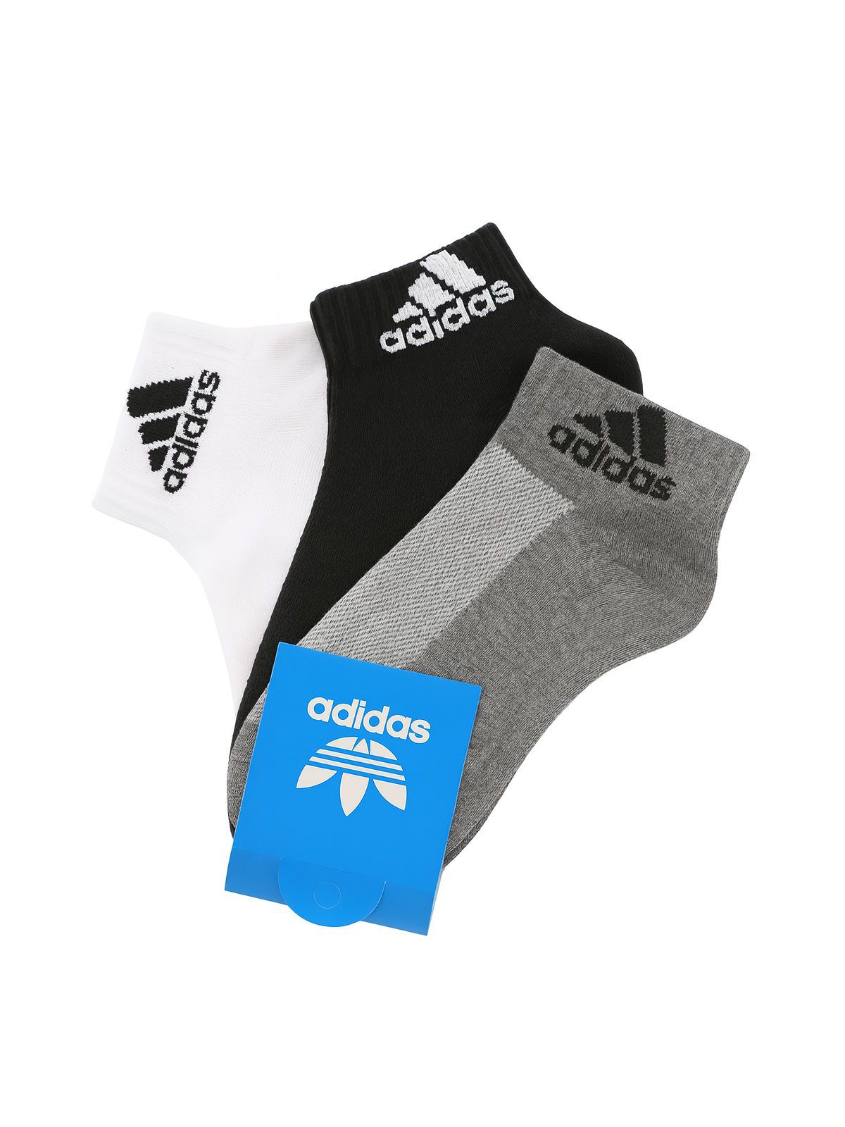 KIT 3 MEIAS ADIDAS MASCULINAS CANO CURTO - BRANCO,... - SP GRIFES - Camisetas Importadas no Atacado
