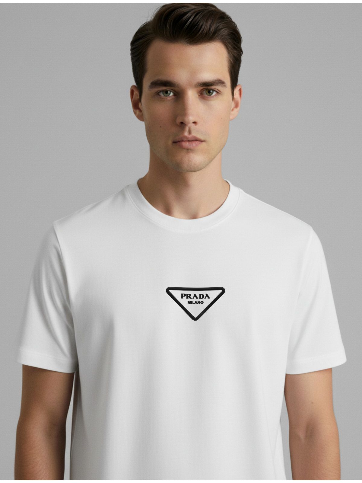 Camiseta Prada - Branca - Chinesa - SP GRIFES - Camisetas Importadas no Atacado