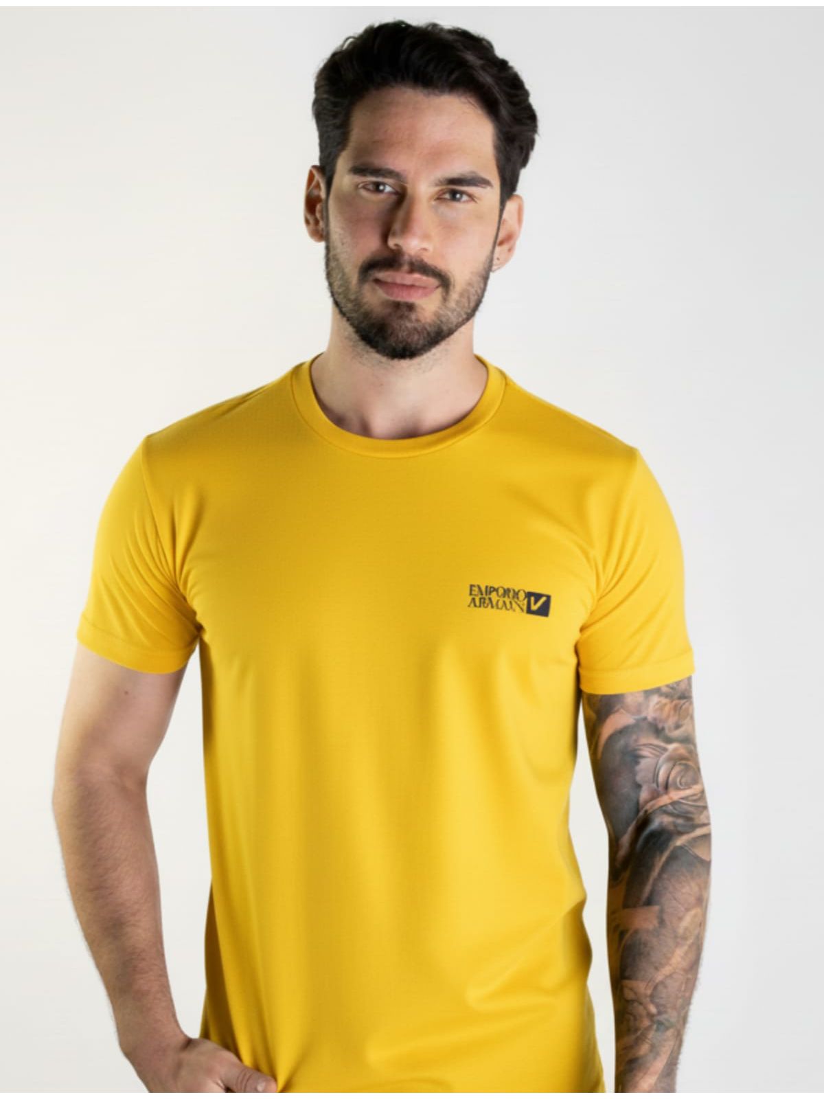 Camiseta Básica Armani - Amarelo - Egipcia - SP GRIFES - Camisetas Importadas no Atacado