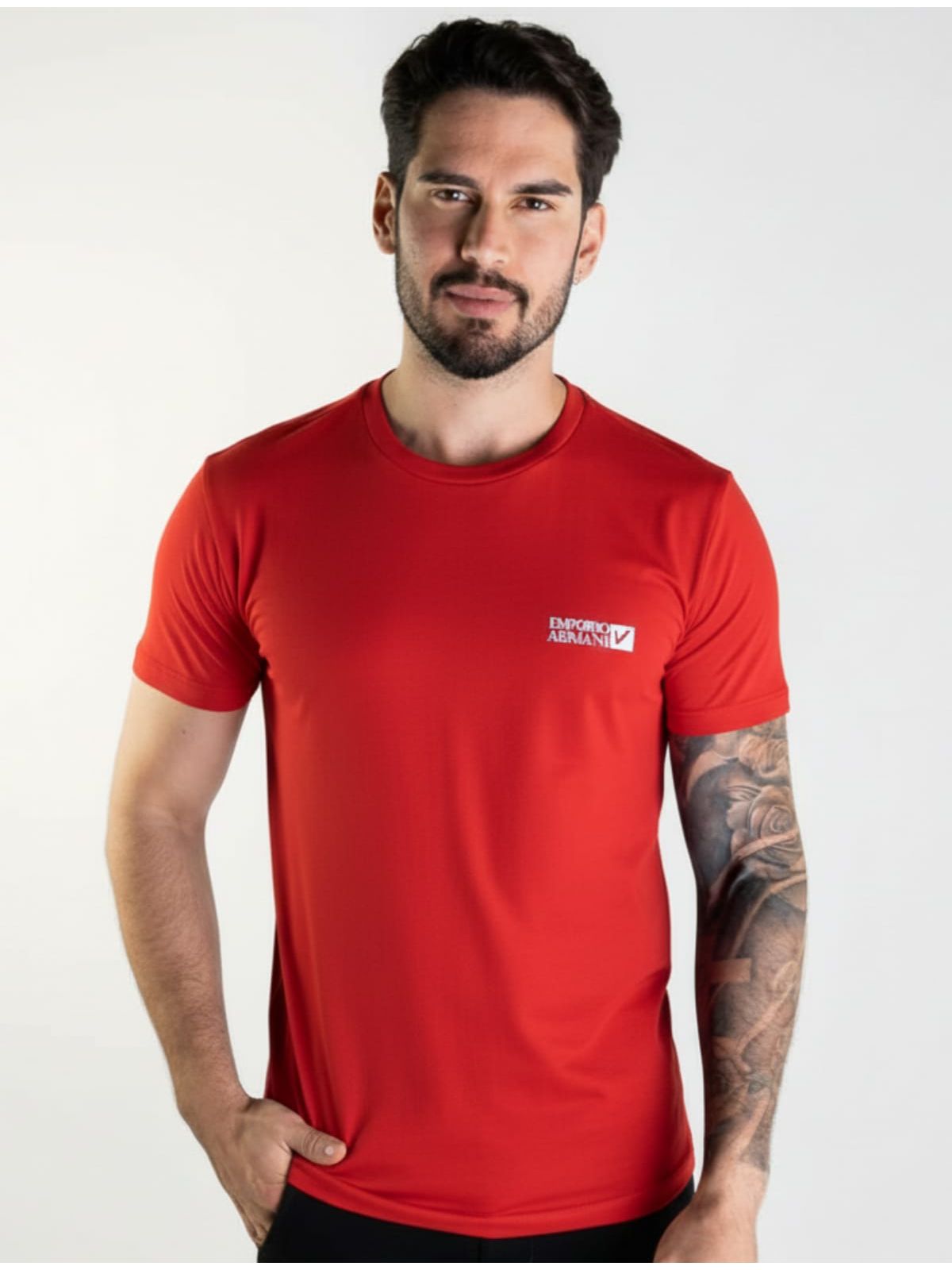 Camiseta Básica Armani - Vermelho - Egipcia - SP GRIFES - Camisetas Importadas no Atacado