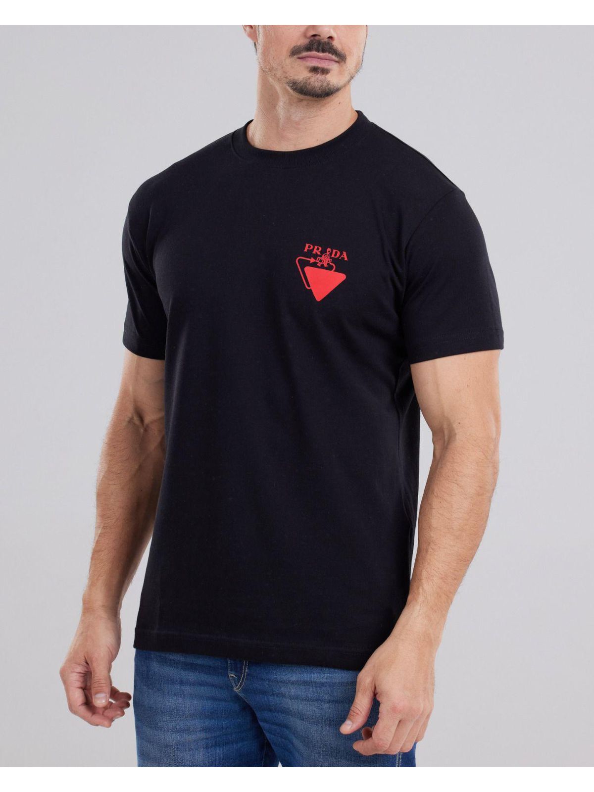 CAMISETA PRADA - PRETO - SP GRIFES - Camisetas Importadas no Atacado