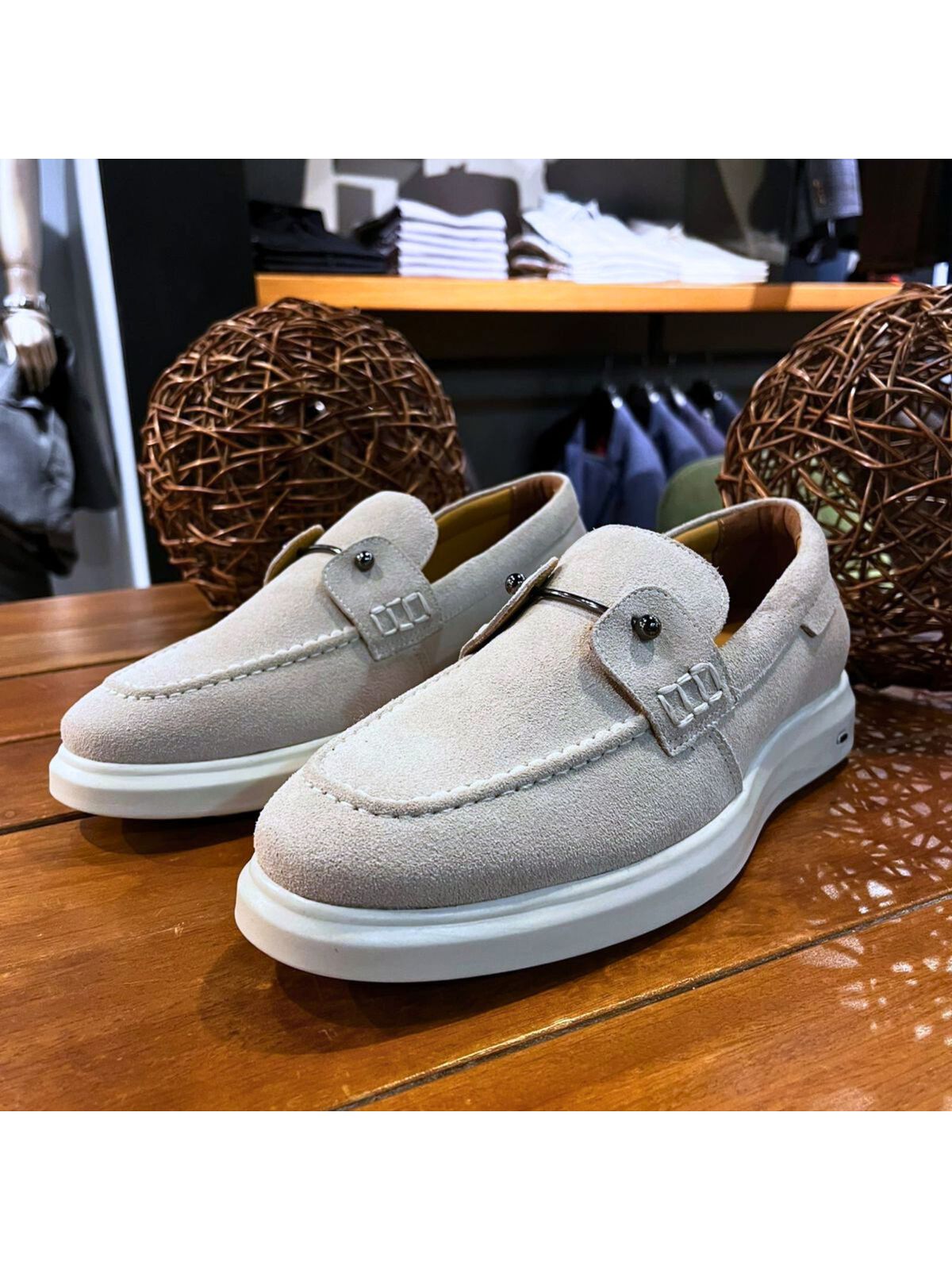 Loafer Teselli Uncle Camurça Off White Air 91600 -... - Teselli