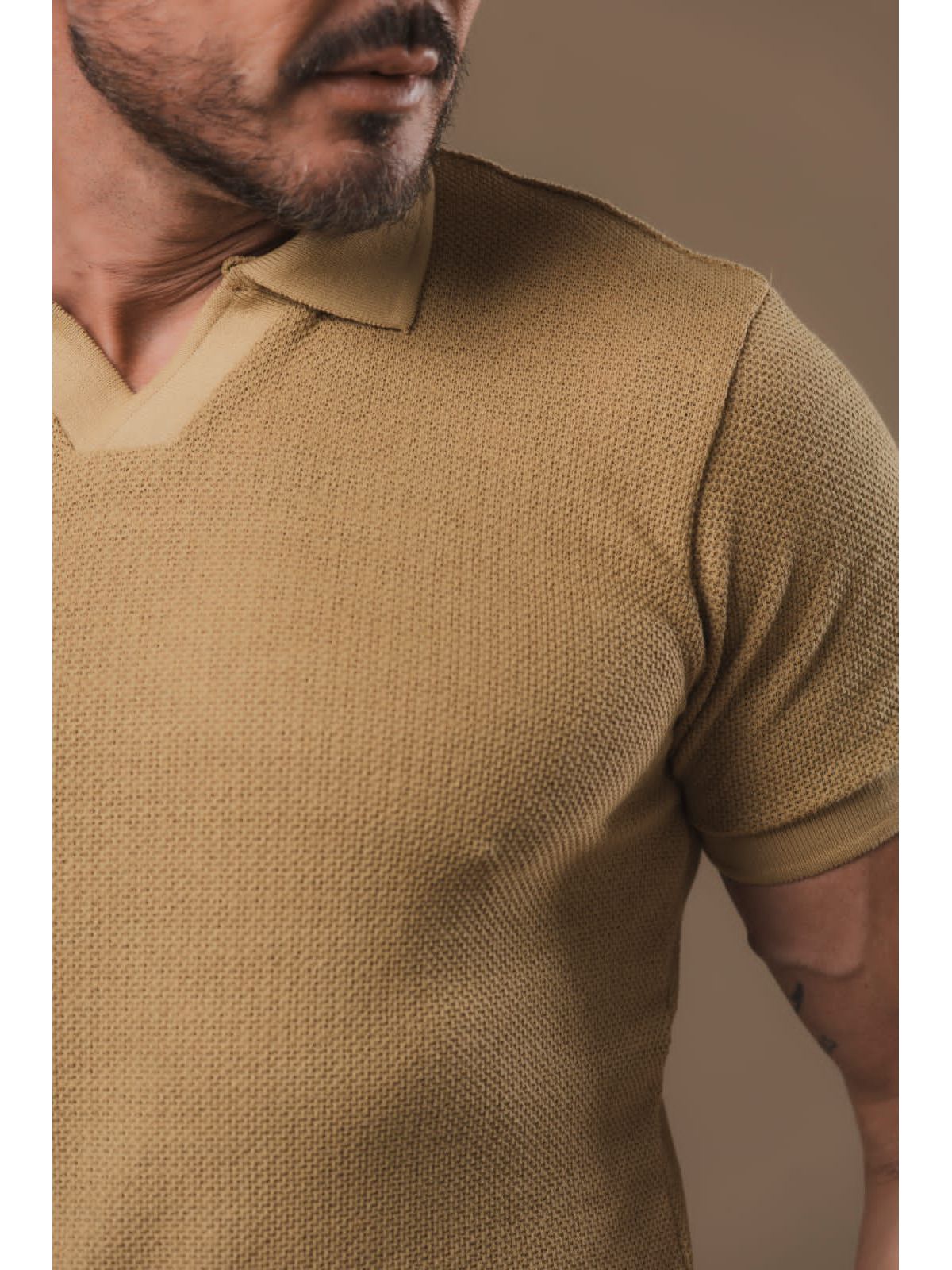 Camisa Gola Polo Cubana Oxing Areia 241024 - 64056 - Teselli