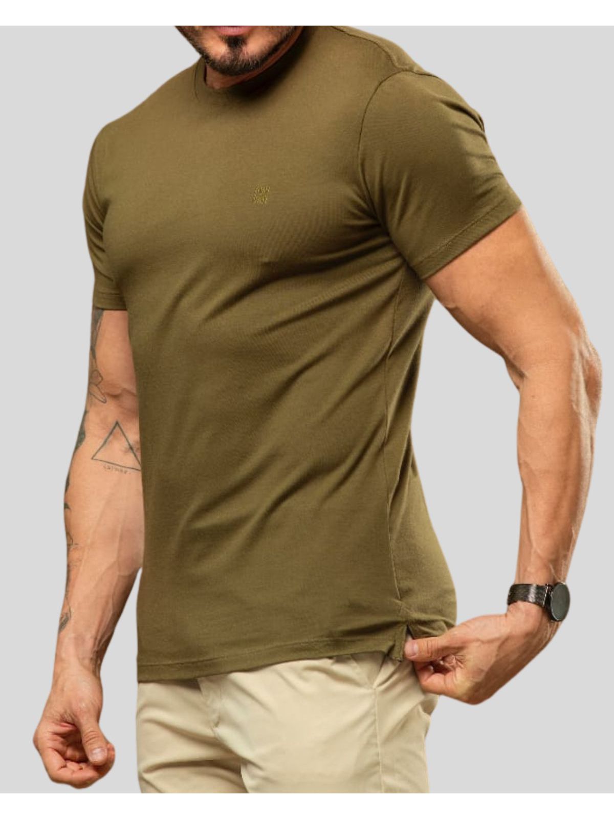 Camisa Algodão Pima Premium Teselli Verde 060625 -... - Teselli