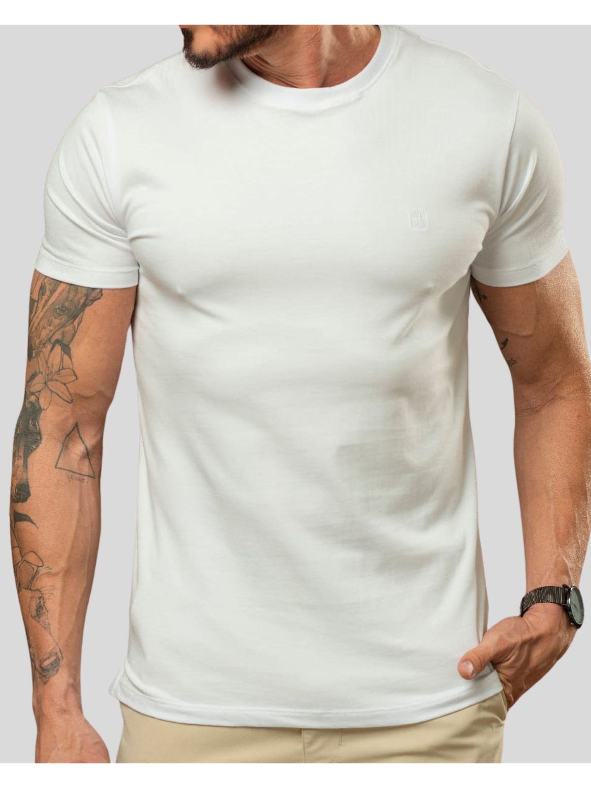 Camisa Algodão Pima Premium Teselli Branco 060625 ... - Teselli
