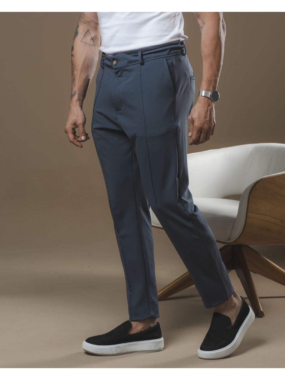 Calça Jogger Teselli OX Ponto Roma Cinza 400430 - ... - Teselli