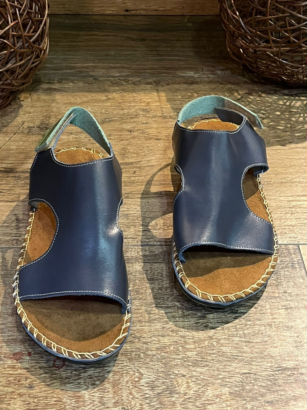 Sandália Feminina Teselli Maya 88 Azul Petroleo - ... - Teselli