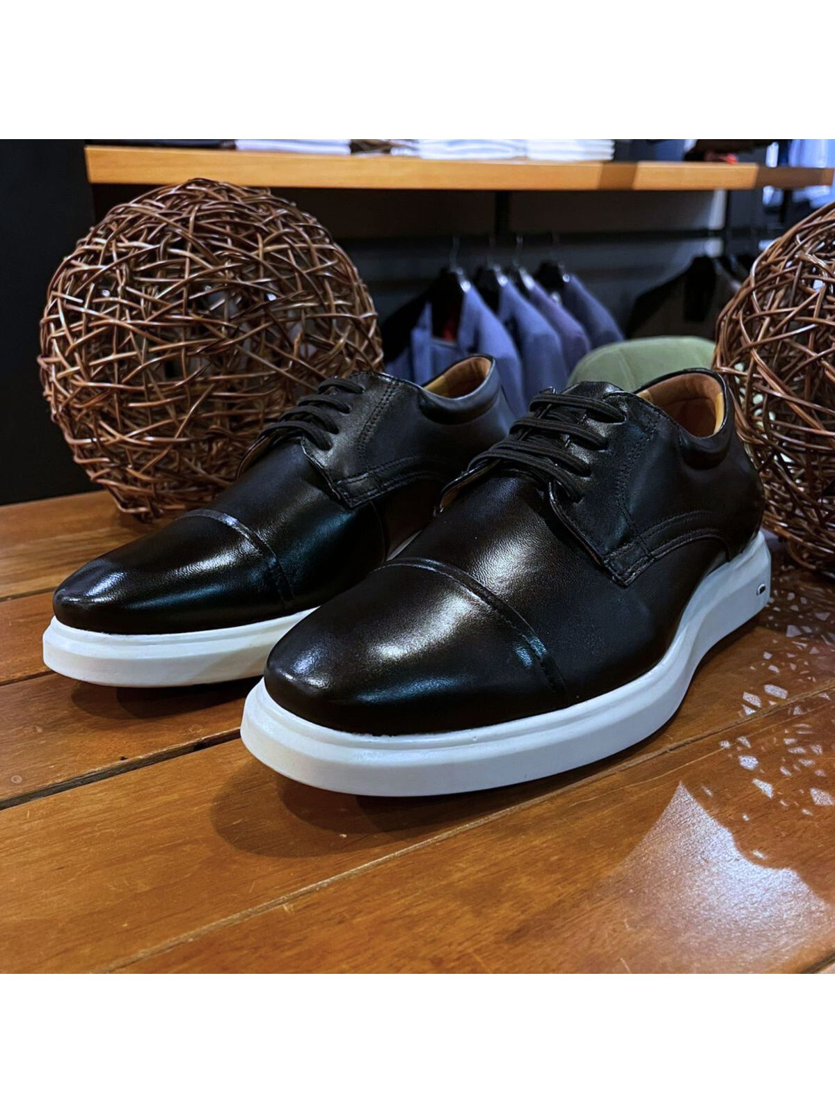Sapato Derby Teselli Rayca Pelica Preto Air 90752 ... - Teselli