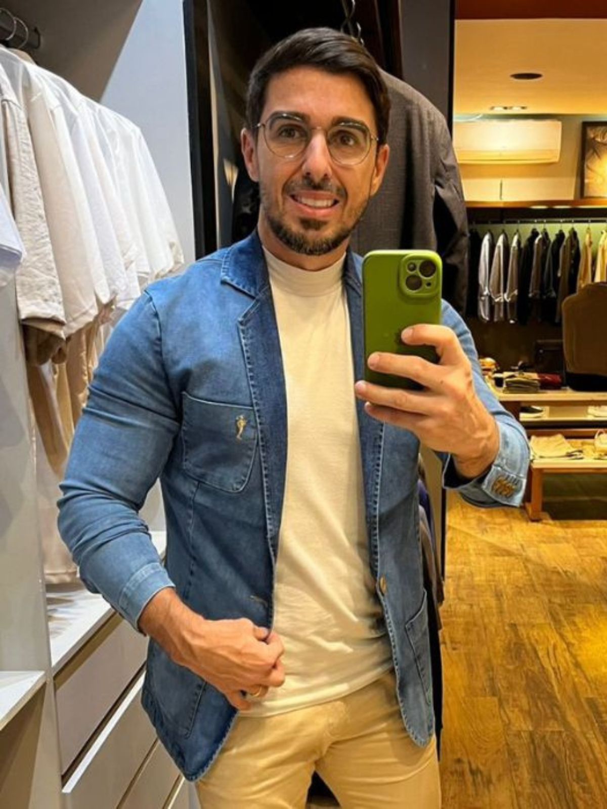 Blazer Skinny Jeans Estonado Zip Off Bolso Embutid... - Teselli