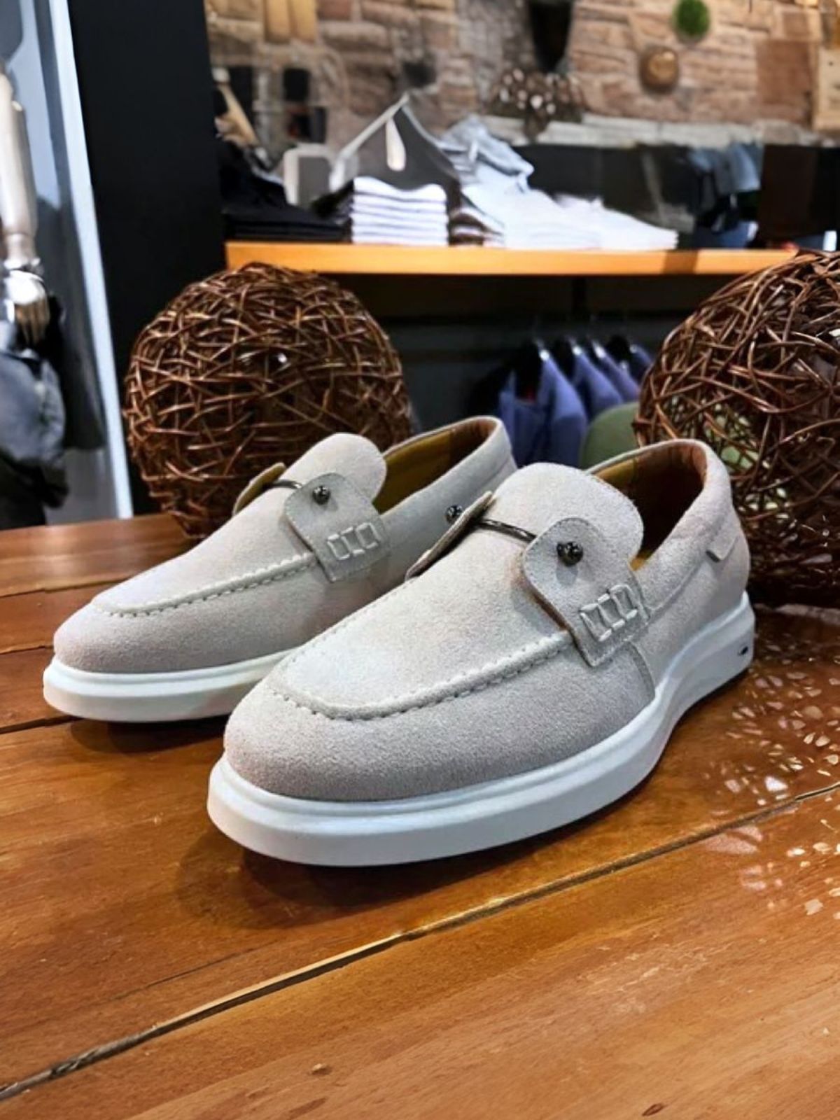 Loafer Teselli Uncle Camurça Off White Air 91600 -... - Teselli