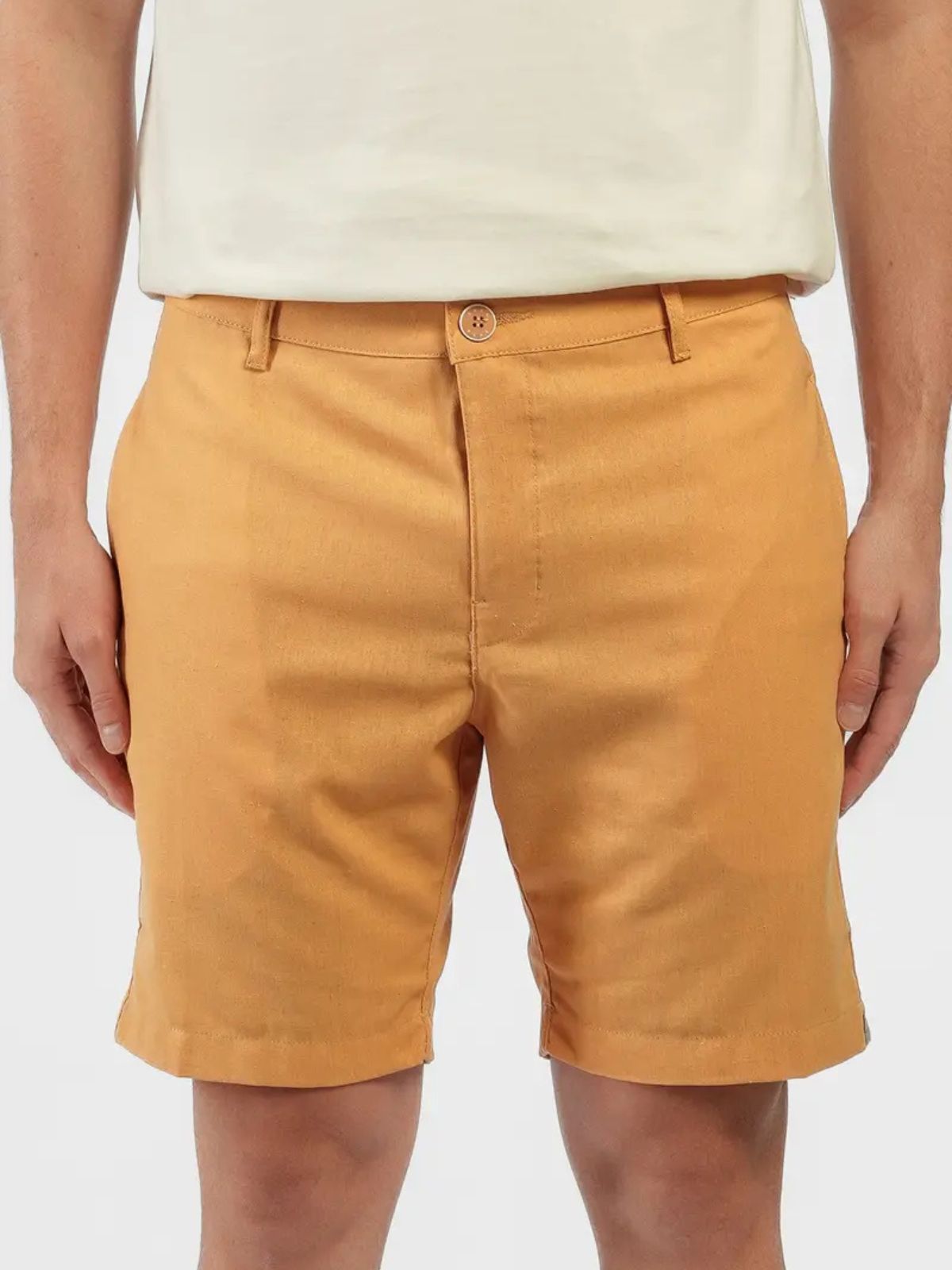 Bermuda em Linho Saka Telha BE82502 - 65832 - Teselli